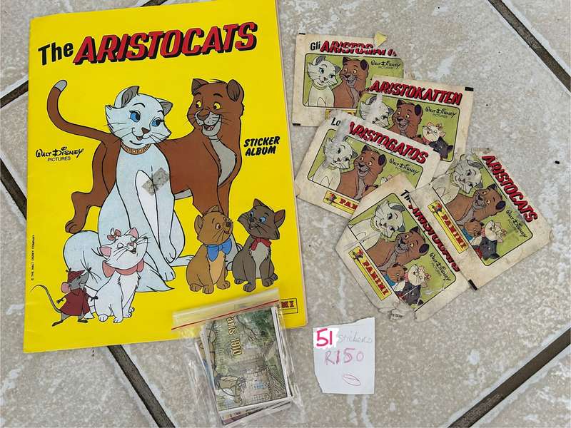 Walt Disney THE ARISTOCATS sticker album Panini Italy