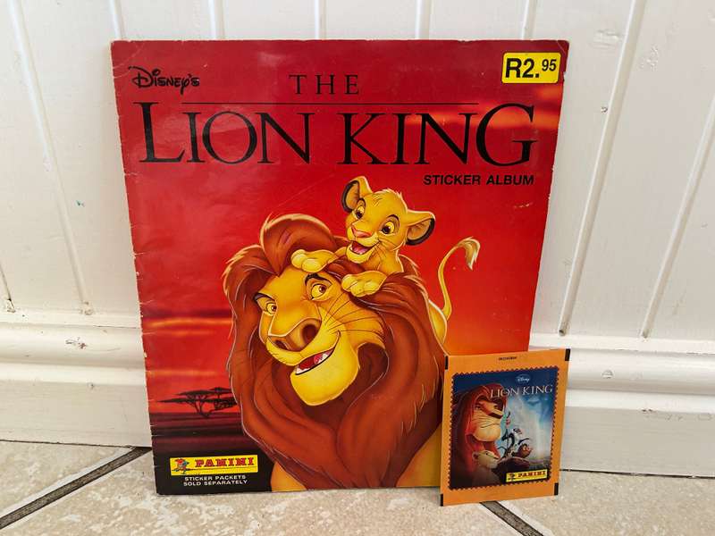 South African print Walt Disney THE LION KING sticker album Panini Italy