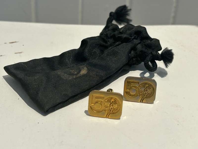 50 YEAR NEDBANK ANNIVERSARY 24 CT gold plated CUFFLINKS