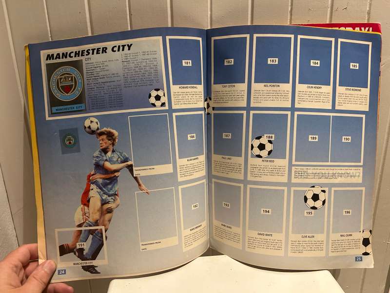 FOOTBALL 1991 British Football League clubs Panini Italy sticker album