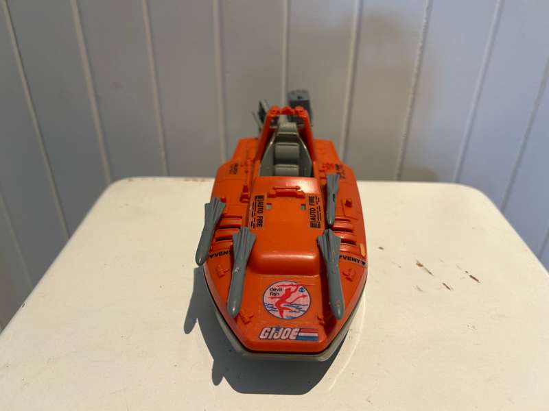 Vintage GI Joe DEVIL FISH action figure scale vehicle from 1986 sixth series by Hasbro Toys