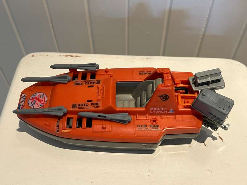 Vintage GI Joe DEVIL FISH action figure scale vehicle from 1986 sixth series by Hasbro Toys