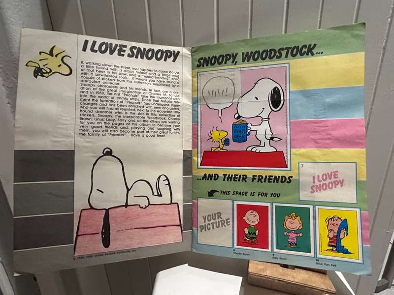 1992 I LOVE SNOOPY sticker album Panini USA