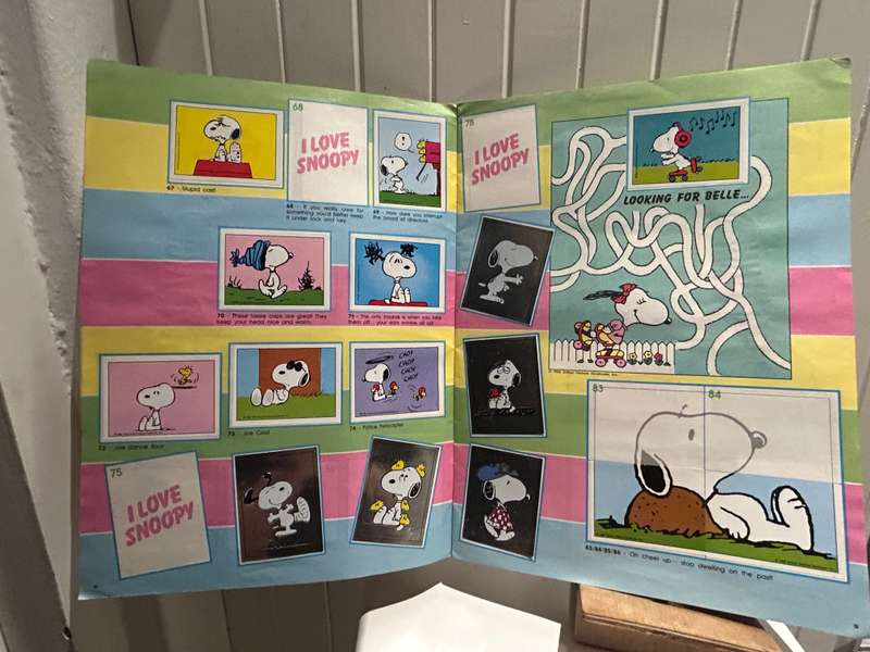 1992 I LOVE SNOOPY sticker album Panini USA