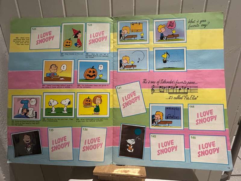 1992 I LOVE SNOOPY sticker album Panini USA