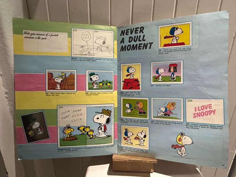 1992 I LOVE SNOOPY sticker album Panini USA