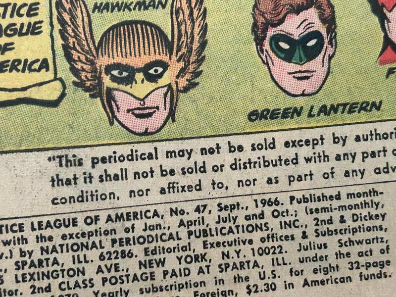 Justice League of America No 47 Sep 1965 VG Condition