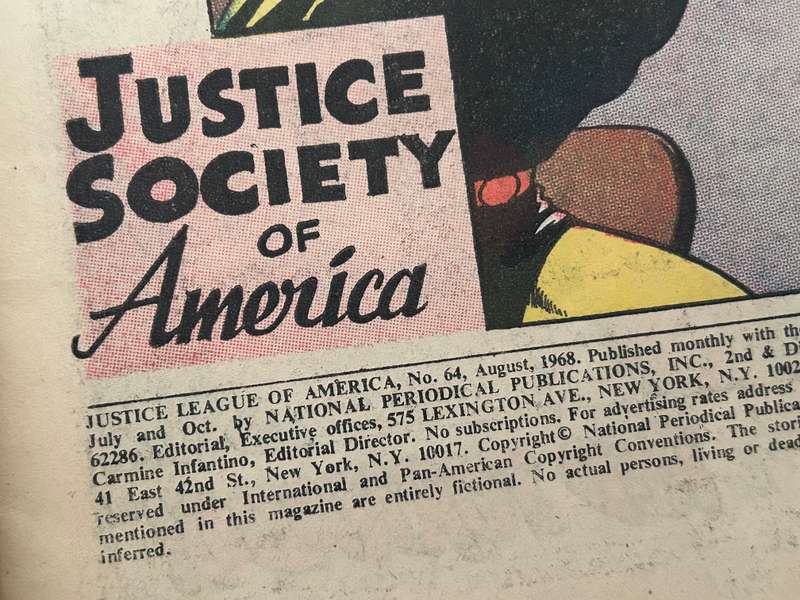 Justice League of America No 64 Aug 1968 Condition High FN 1st appearance of Silver Age Red Tornado