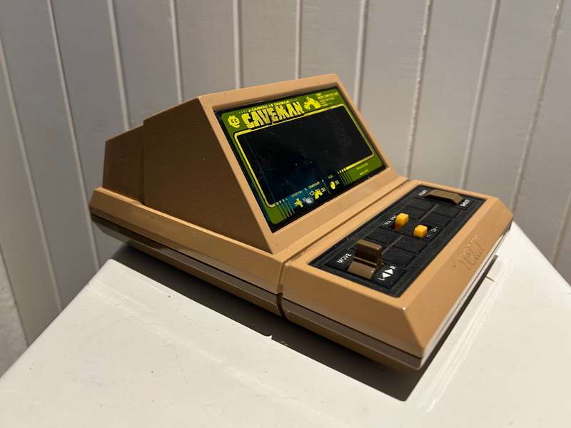 My Vintage 1983 CAVEMAN computer game by TOMY JAPAN