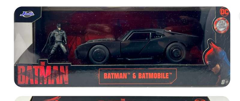 THE BATMAN Movie Figure and 1:32 scale Batmobile boxset - Jada Toys
