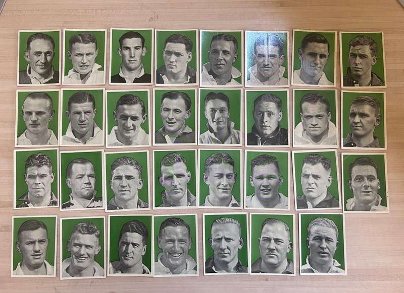 1938 South African SPRINGBOKS Vs BRITISH LIONS TOUR cigarette complete 62 card set incl Danie Craven