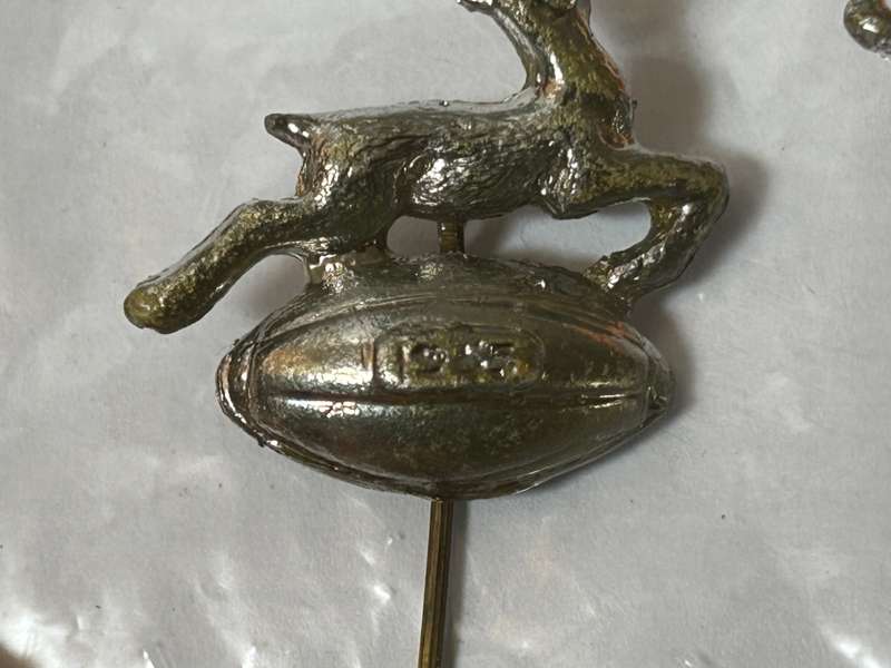 1955 South Africa RUGBY SPRINGBOKS Vs BRITISH LIONS & AUSTRALIAN TOUR Supporters metal Pins