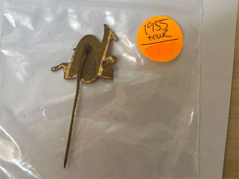 1955 South Africa RUGBY SPRINGBOKS Vs BRITISH LIONS & AUSTRALIAN TOUR Supporters metal Pins