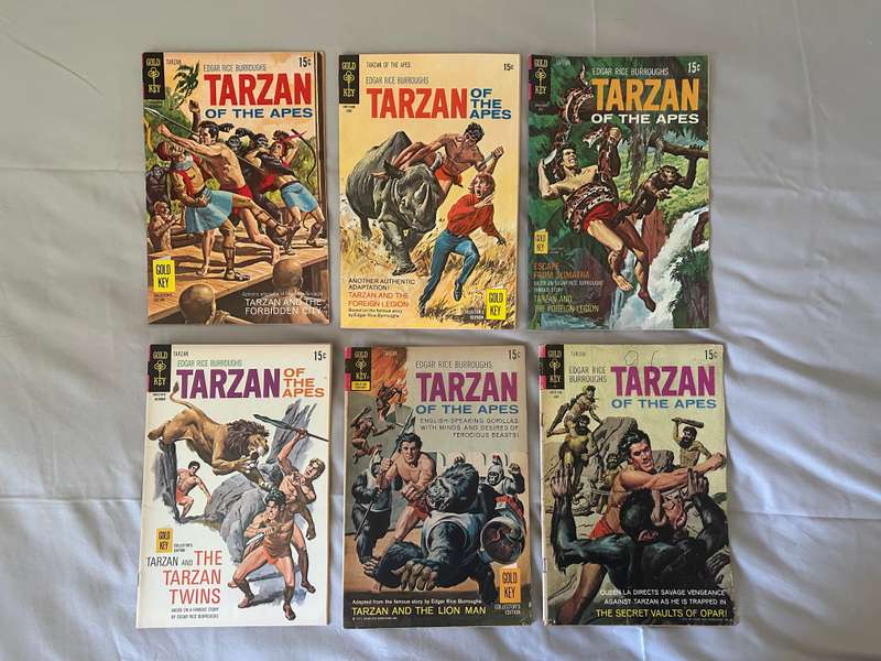 TARZAN of the APES Silver & Bronze age Goldkeye Comics lot of 17 comics