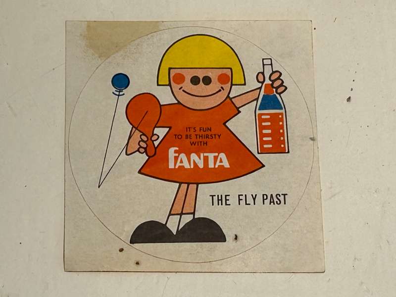 A rare Genuine South African Coca Cola company 1968 FANTA Russell DINGBAT DING BAT Promo Sticker