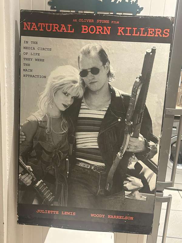 100% original NATURAL BORN KILLERS Movie POSTER Oliver Stone Mounted