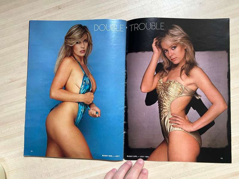 South Africa BUNNY GIRL men's magazine no 7 July 1985 featuring ATEAM Actor Dirk Benedict