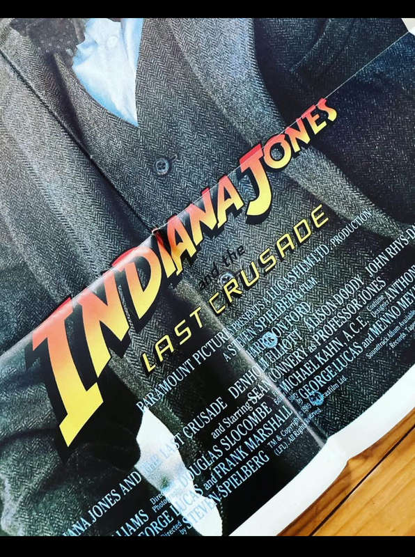 Original INDIANA JONES & the Last Crusade theater used Movie Poster from 1989
