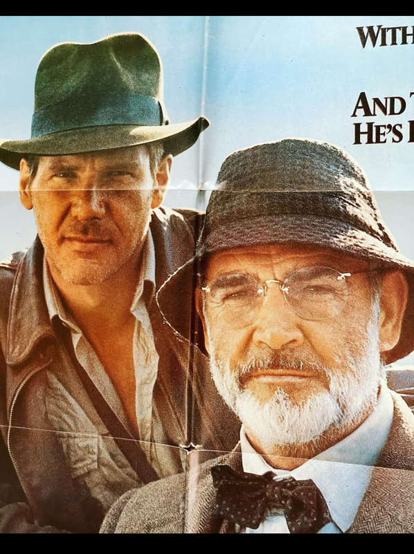 Original INDIANA JONES & the Last Crusade theater used Movie Poster from 1989
