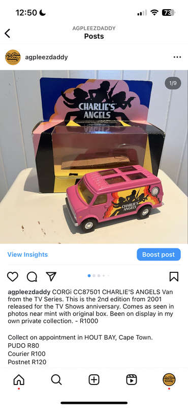 CORGi CC87501 CHARLIE'S ANGELS Van from the TV Series 2001 mint in box