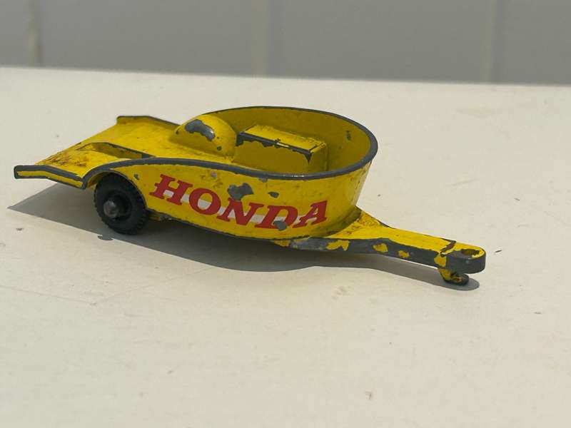Vintage MATCHBOX LESNEY 1960s diecast No: 38 HONDA Motorcycle Trailer