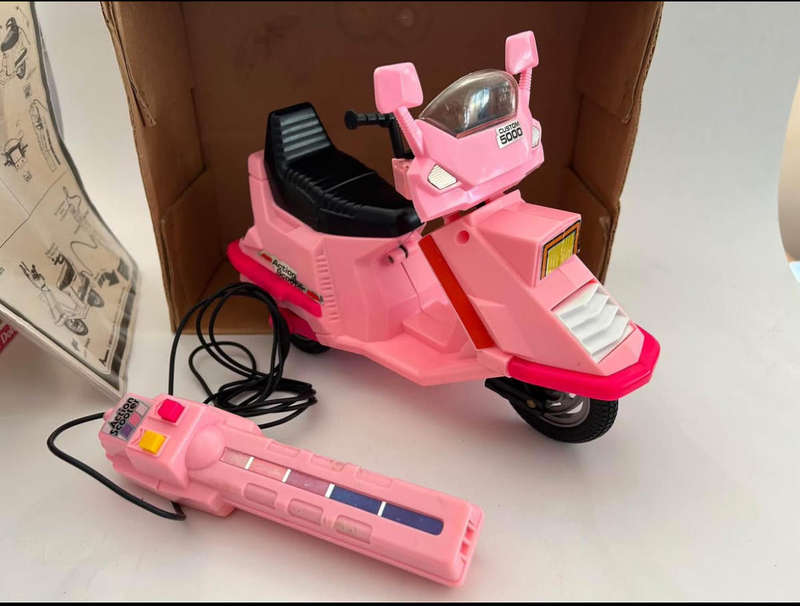 Vintage 1980s Barbie Doll style REMOTE CONTROL ACTION SCOOTER mint in box