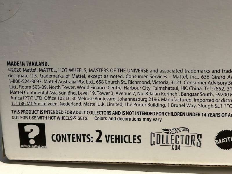 Hotwheels SAN DIEGO COMiC CON He-man Masters of the Universe exclusive diecast 1:64 scale