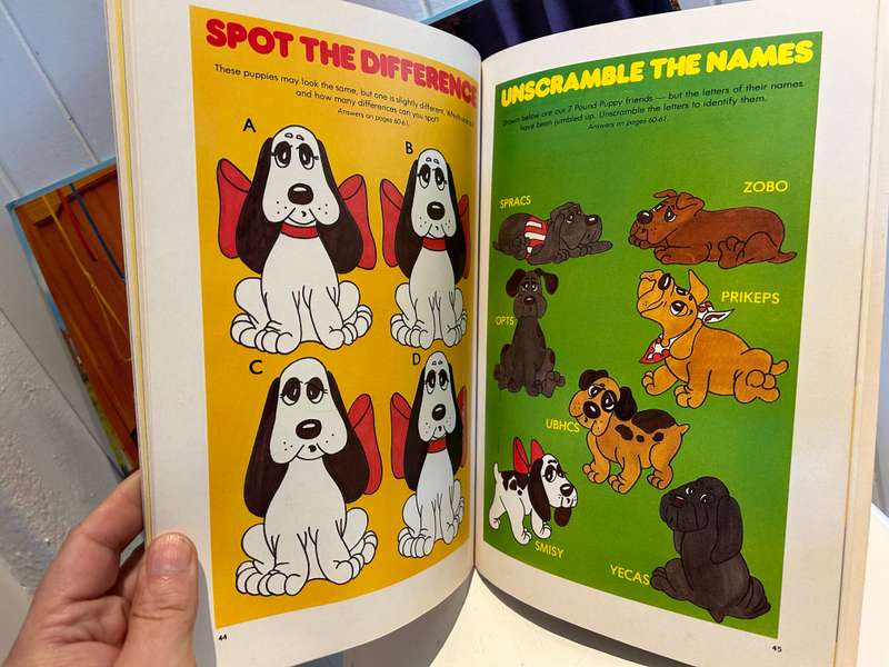 An original 1980s POUND PUPPIES Hard cover ANNUAL 1980s