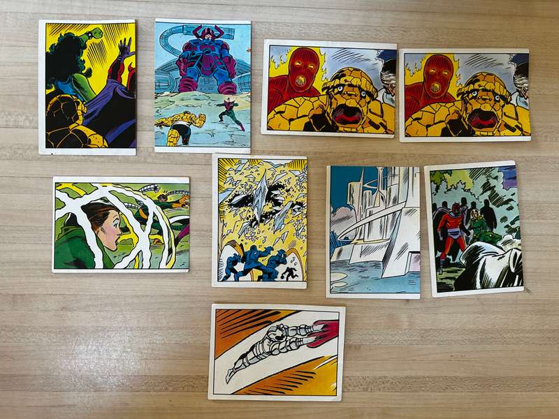 Loose lot of 9 x Marvel comics SECRET WARS stickers from 1984 Panini Italy