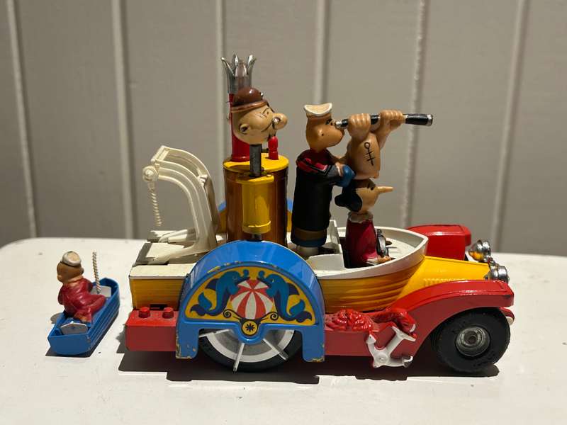 Corgi no 802 1967 POPEYE the sailor man PADDLE WAGON BOAT diecast by Corgi UK 100% original