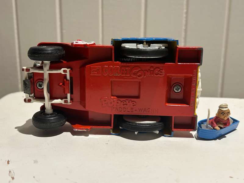 Corgi no 802 1967 POPEYE the sailor man PADDLE WAGON BOAT diecast by Corgi UK 100% original
