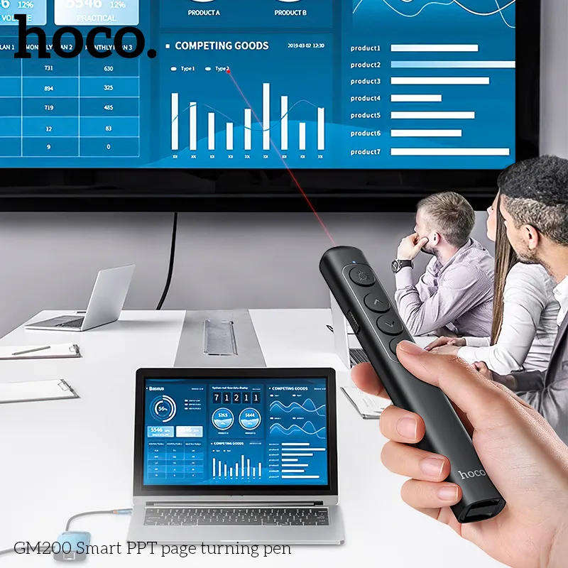 Hoco Wireless Bluetooth 2.4GHz Laser Pointer GM200 Smart PPT Page Turning Pen
