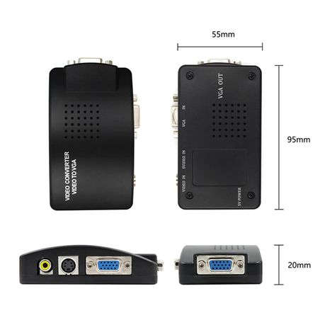 VGA/S-Video/Composite RCA to VGA Converter - Open Box