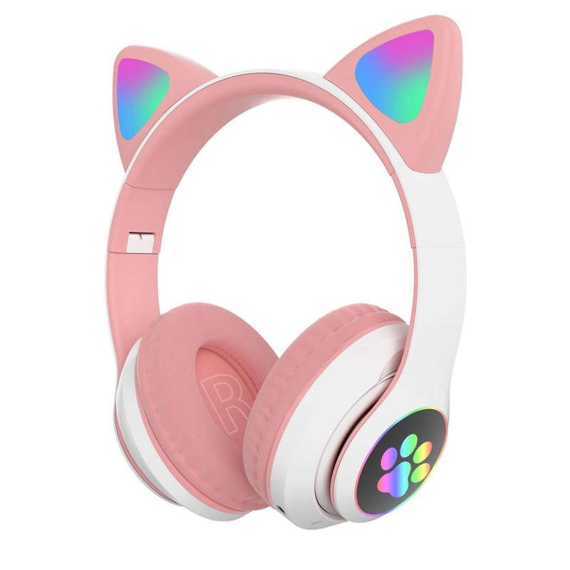 LED Cat Ears Kids Wireless Music Headphones