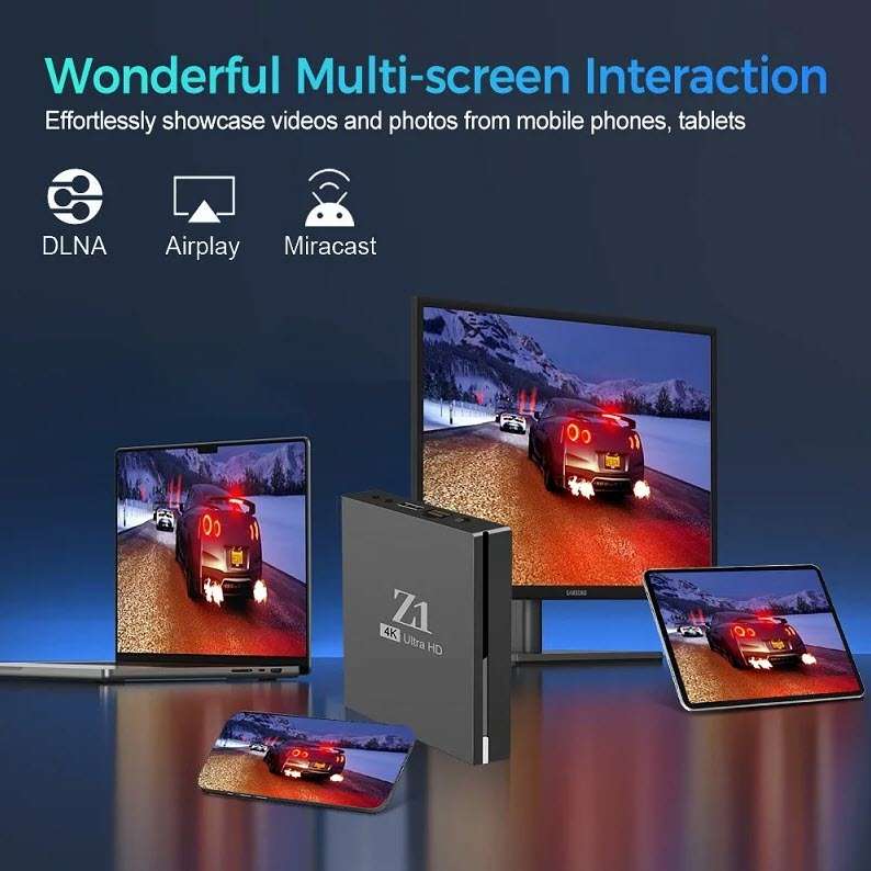 Latest Gen Android 11 Z1 with 4GB Ram TV Box & ATV OS, S905W2 Cpu Dual Band WiFi, BT5.2
