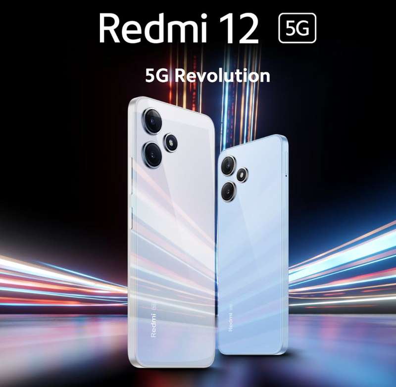 XIAOMI Redmi 12 5G 128GB Polar Blue Mobile Phone Global Rom Android 14  HyperOS