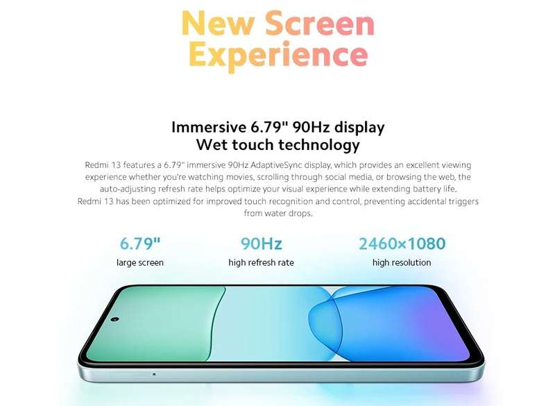 Xiaomi Redmi Note 13 White Global Version Android 14 8GB Ram 128GB Rom