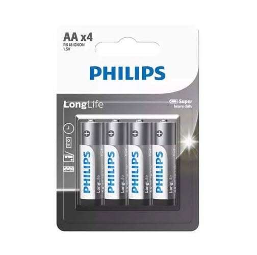 Philips Longlife AA Batteries  4 Pack