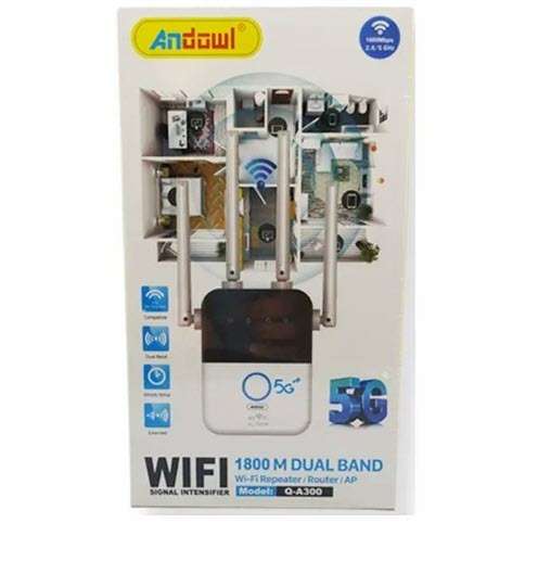 Latest Gen Andowl Q-A300 5.8GHz Dual-Band 1800m Wi-Fi Range Extender, repeater