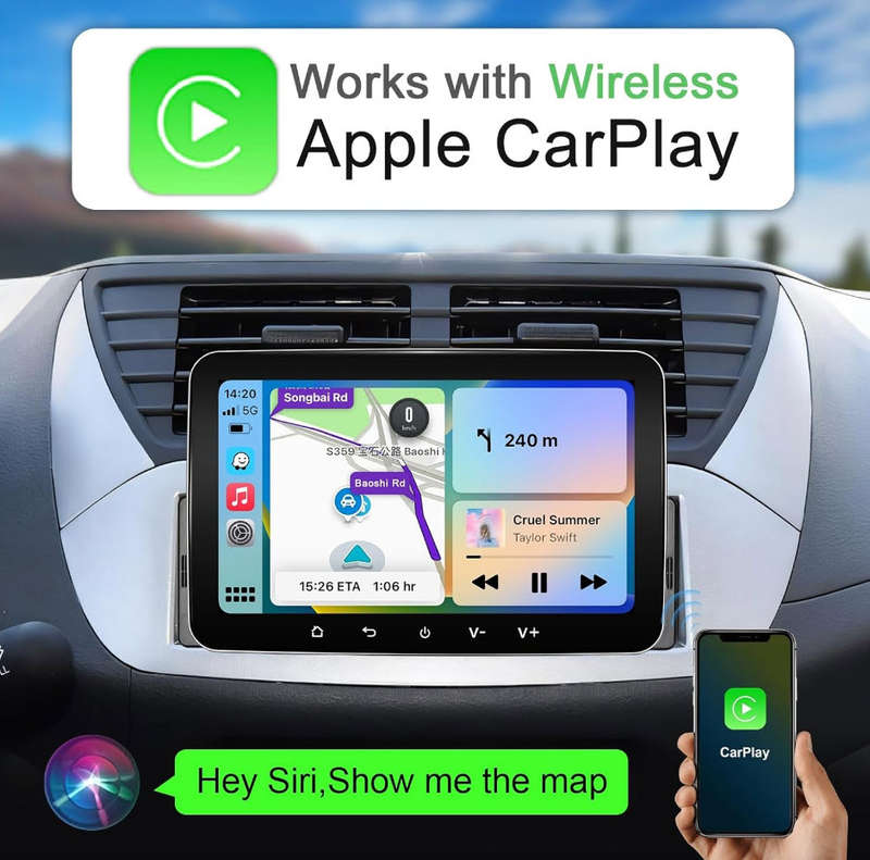 7 Inch single Din Android 13 OLED Touch Screen Radio, Supports Android Auto, Carplay