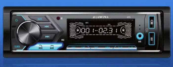 Lumina GT3 USB, Aux Input, Bluetooth Single Din Radio