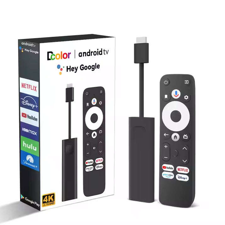 D Color GD1 Android 11 Google Netflix Certified Google TV OS Stick Supports 2GB 16GB