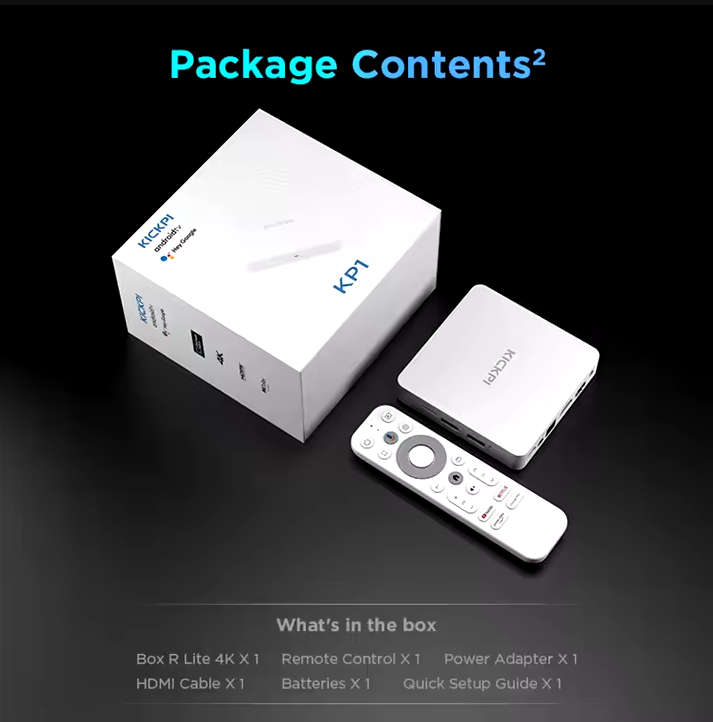 Kickpi KP1 Dual Band WiFi 4K HD Android TV Box, RAM: 2GB+32GB