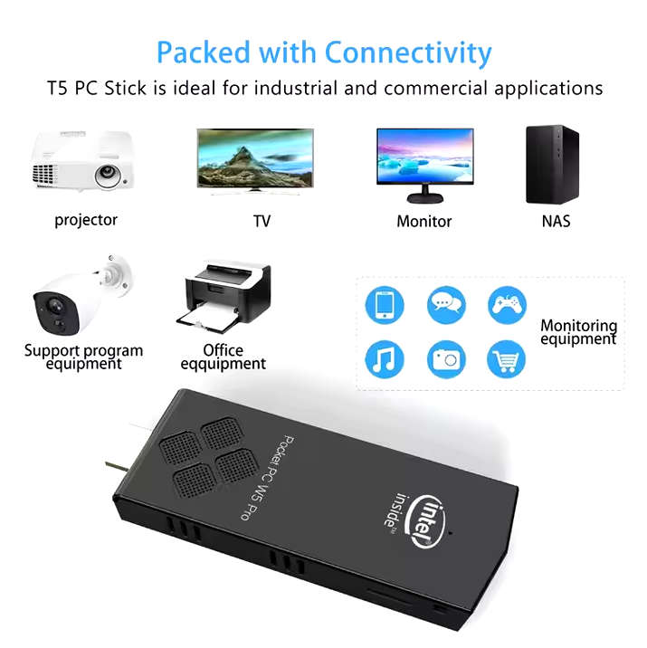 New Mini PC Stick Pocket PC Intel Atom Z8350 & Windows 10 Pro 2GB RAM 32GB ROM