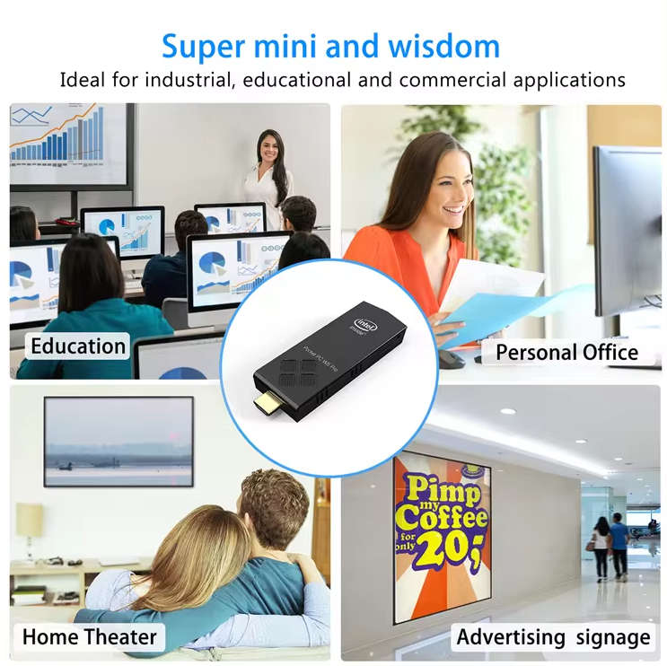 New Mini PC Stick Pocket PC Intel Atom Z8350 & Windows 10 Pro 2GB RAM 32GB ROM