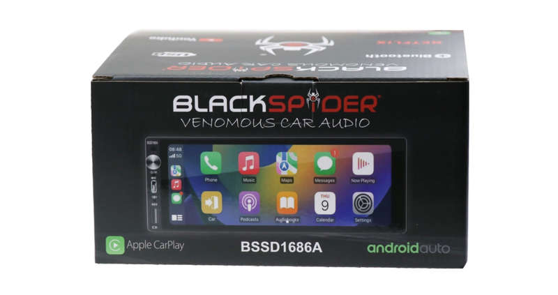 BlackSpider BSDD1686A 1Din Android 6.86'' with Wireless Apple CarPlay Android Auto Radio