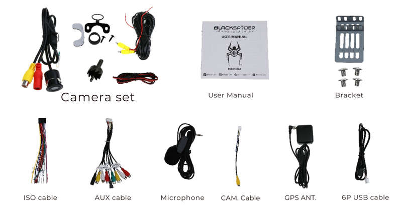 BlackSpider BSDD1686A 1Din Android 6.86'' with Wireless Apple CarPlay Android Auto Radio