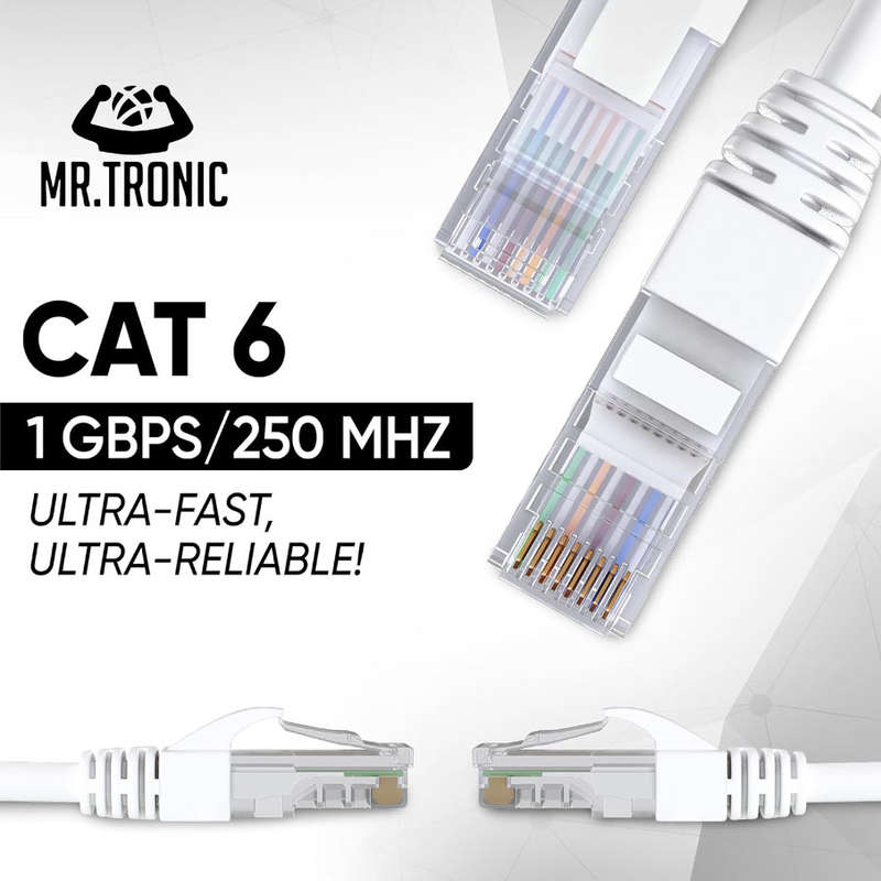 Cat 6 Ethernet Cable 10m, LAN Ethernet Network Cable with RJ45 Ends Connectors, Internet Cable