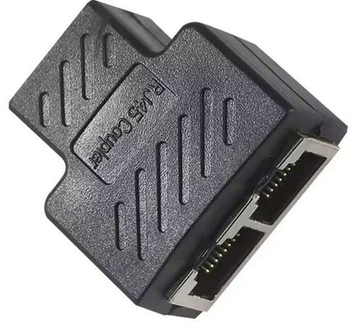 RJ45 Ethernet Splitter Connector Lan Adapter (1000 Mbps)