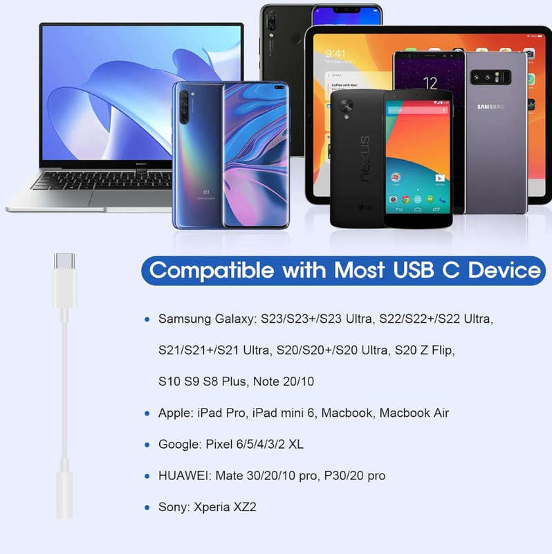 USB-C to 3.5mm Headphone Jack Adapter